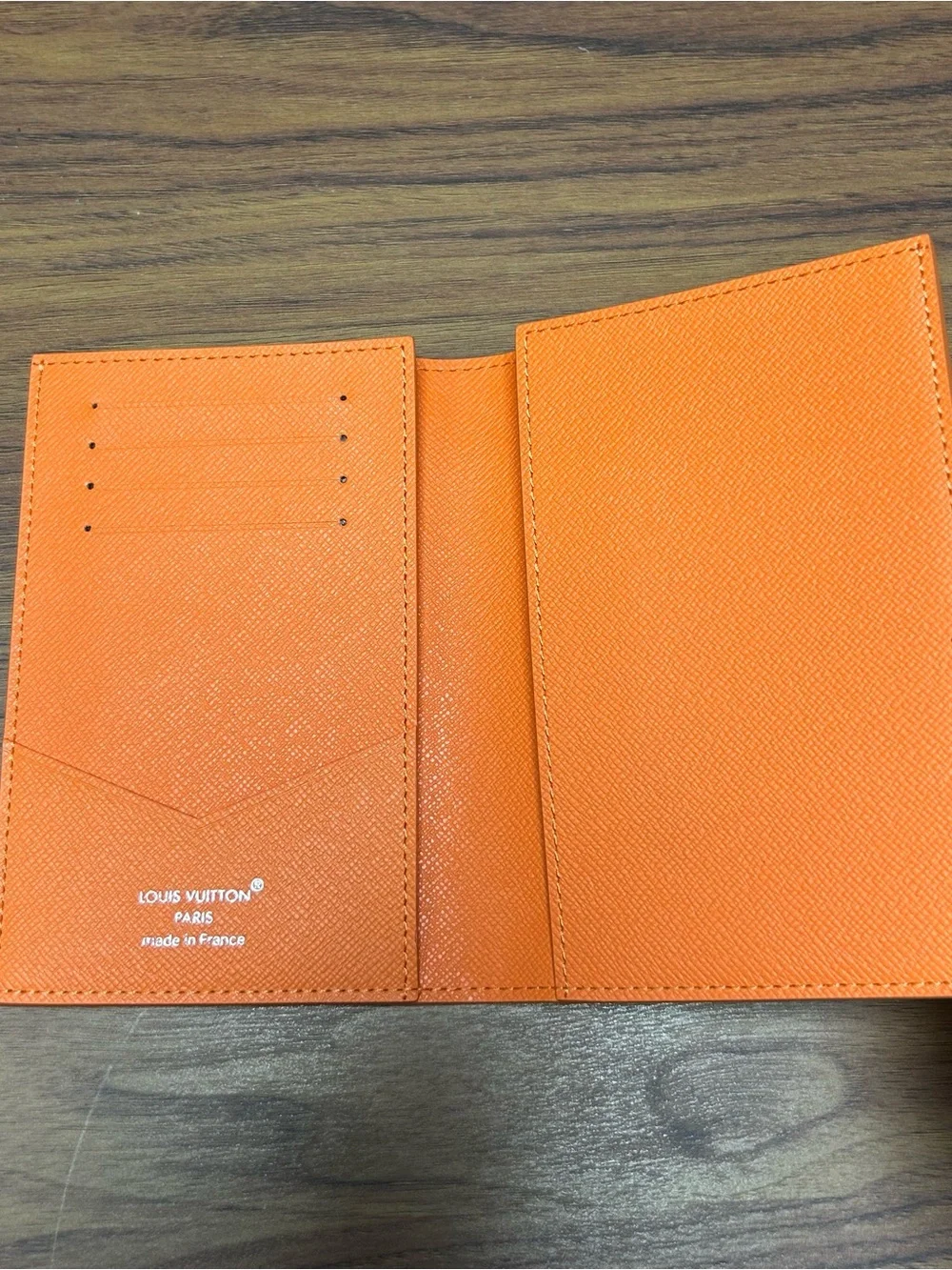 Louis Vuitton Brick Red Passport Holder